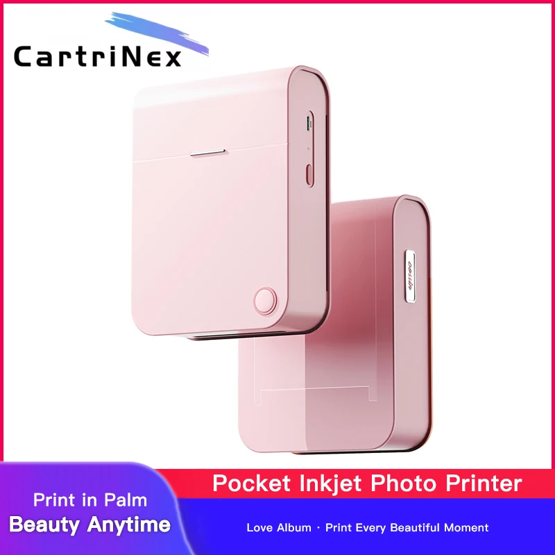 Portable pocket photo printer - Bluetooth wireless instant printing, suitable for travel notebooks and DIY photo printing tools