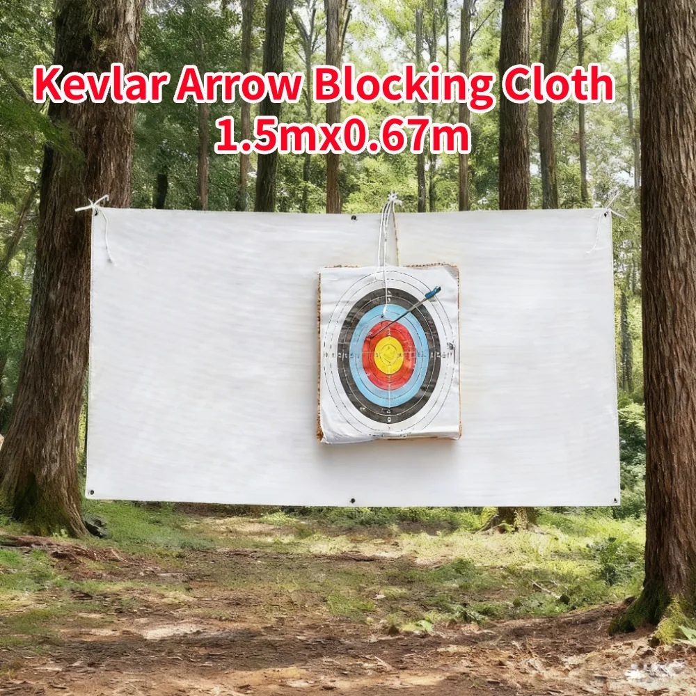 ACCMOS Bogenschießen-Rücklauftuch, Kevlar-Pfeilblockiertuch, 1,5 m x 0,67 m, Dicke 1,5 mm, für das Bogenschießen im Innen- und Außenbereich