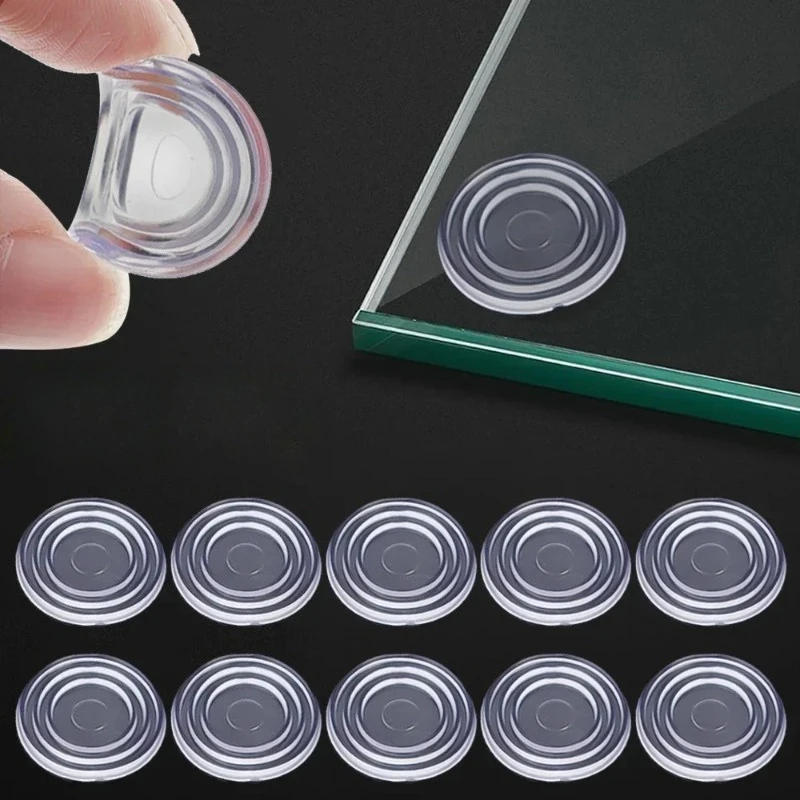 10pcs Glass Coffee Table Gasket Gasket Anti-slip Rubber Particle Table Top Thick Cushion Soft Rubber Pad Furniture Part