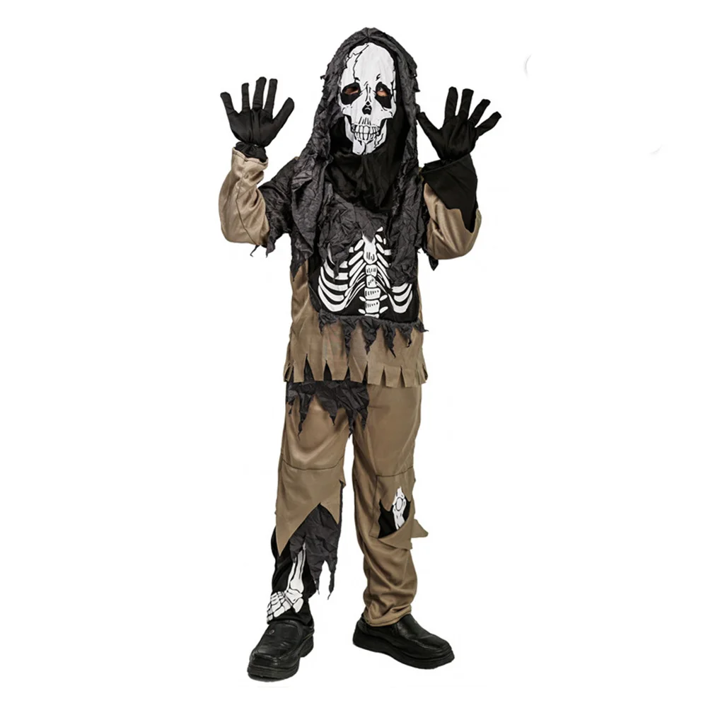 Kid Halloween Cosplay Skeleton Cosplay Outfits Boys Girls Children Halloween Stage Performance Clothes Carnival Disguise Suit