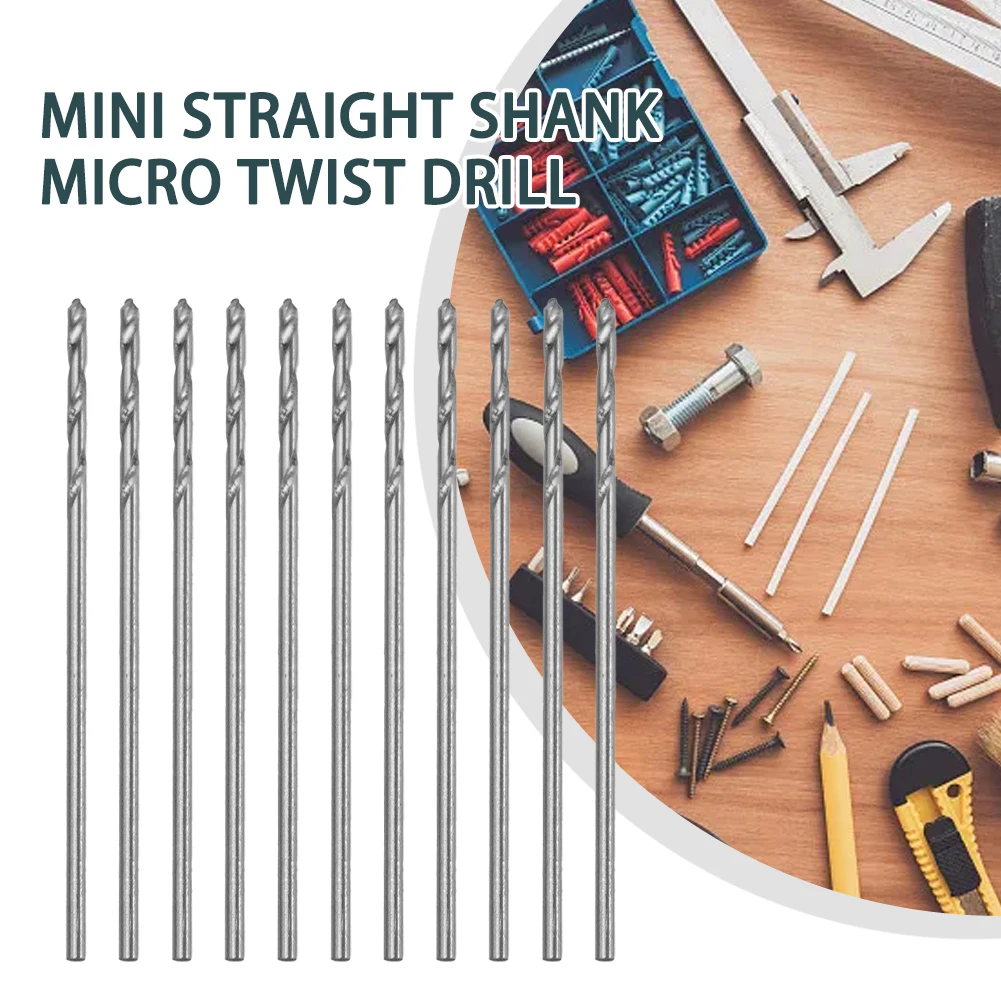 Juego de brocas de molino de extremo, Kit HSS de 10 piezas, Mini herramienta de perforación de 1,0mm, vástago recto en espiral, práctico de alta calidad