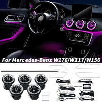 For Mercedes Benz W176 W117 W156 A-Class CLA GLA LED Ambient Light Turbine Air Vent Decoration Light Kit Car Screen/App Control