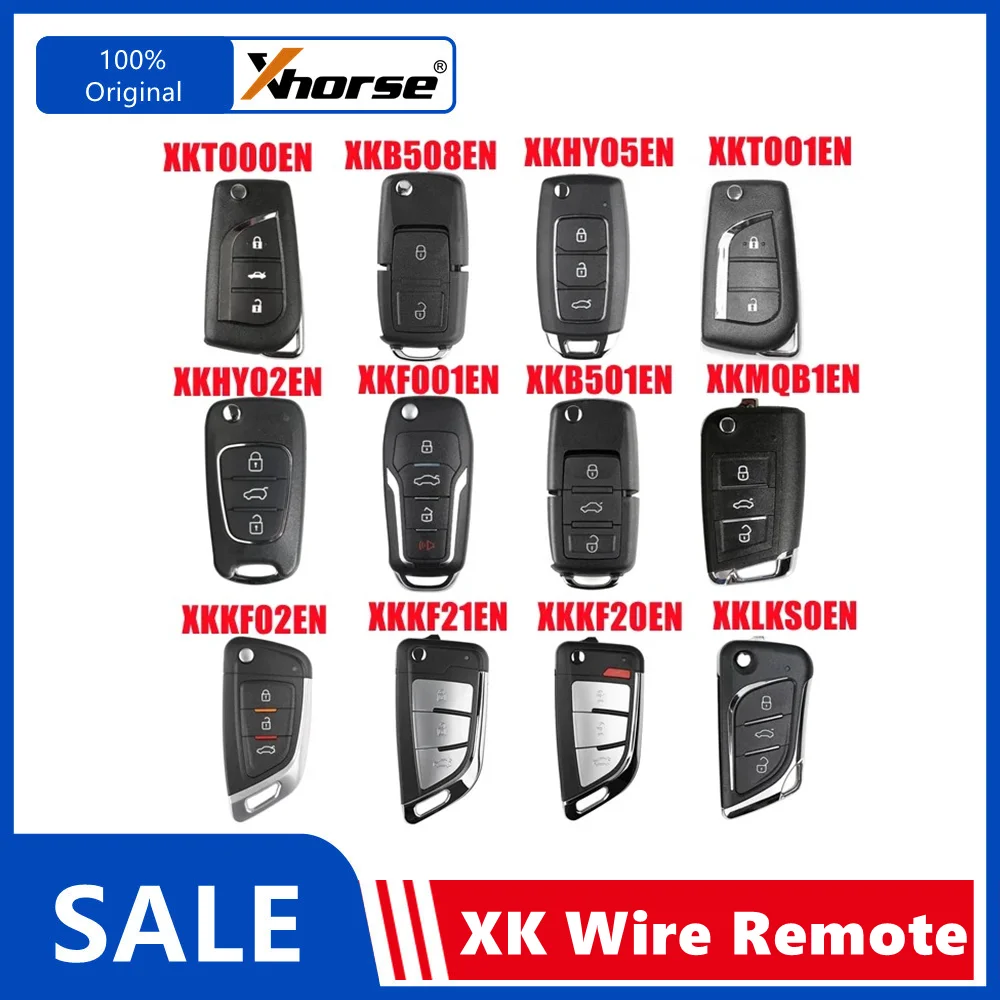 5PCS Xhorse XK Series Universal Wire Remote Key XKKF21EN XKLKS0EN XKKF02EN XKB501EN XKFO01EN XKHY05EN XKTO00EN XKTO01EN VVDI Key