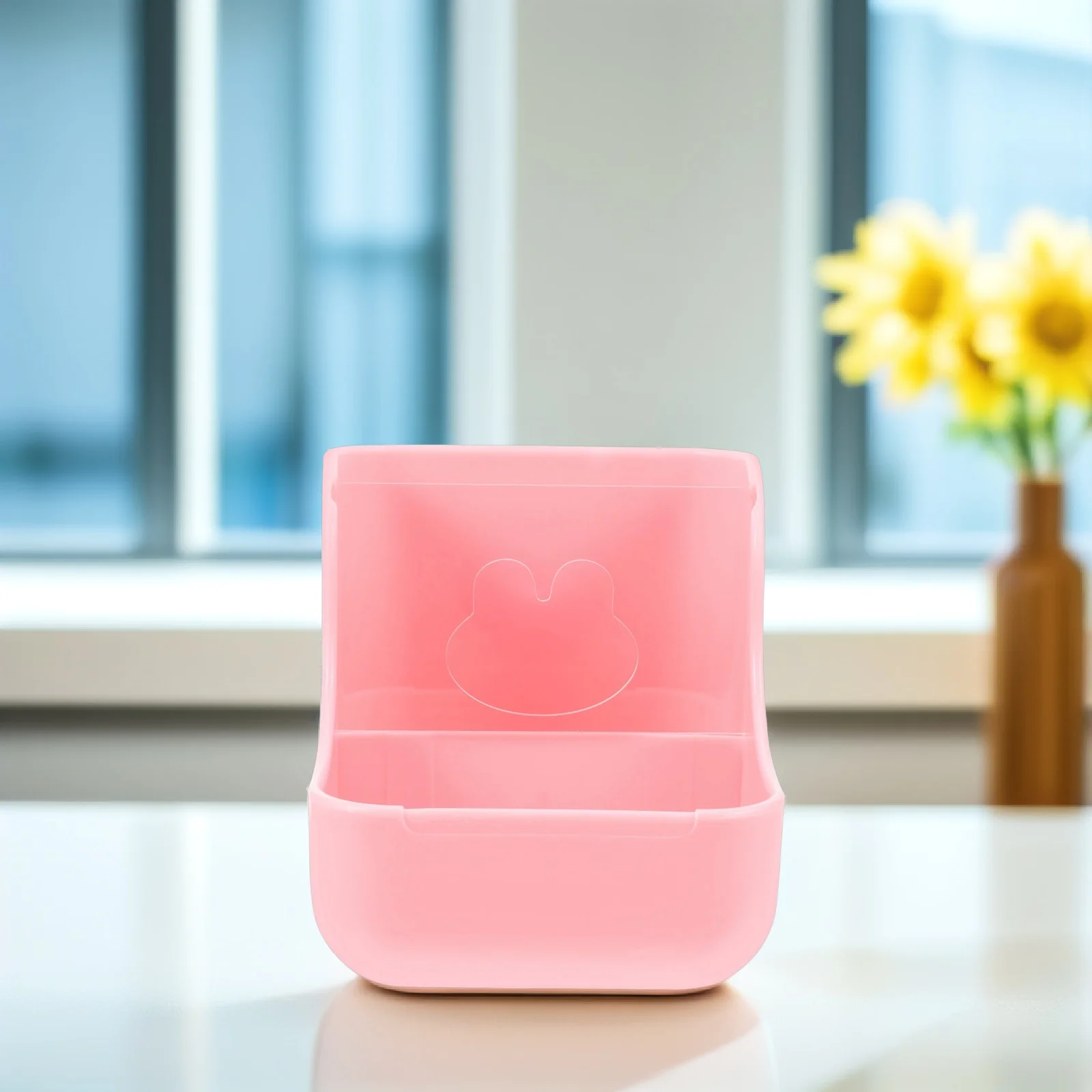 

Rabbit Feeder 2-In-1 Plastic Hay Dispenser For Small Pets Cage Feeding Station Bunny Rack Guinea Pig Chinchilla Hamster