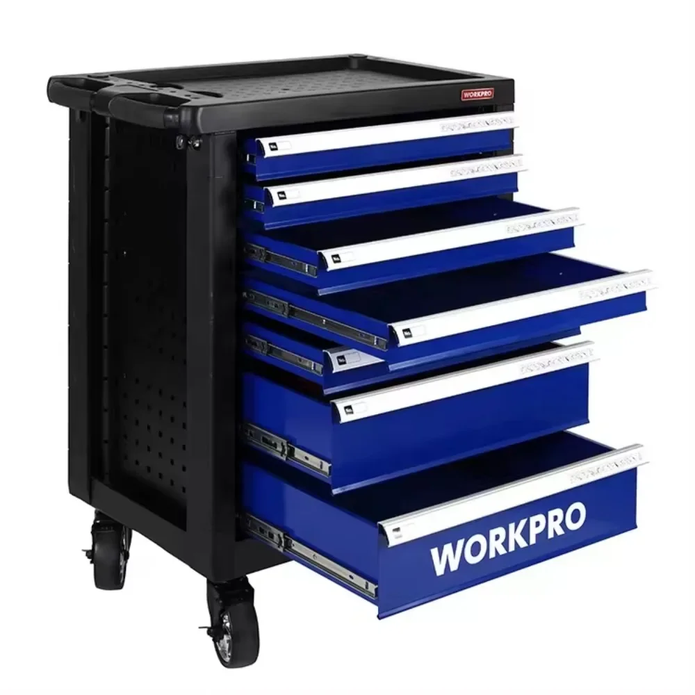 

WORKPRO 7 Drawer Tool Box Roller Cabinet Tools Storage Organizer Tool Chest Cart