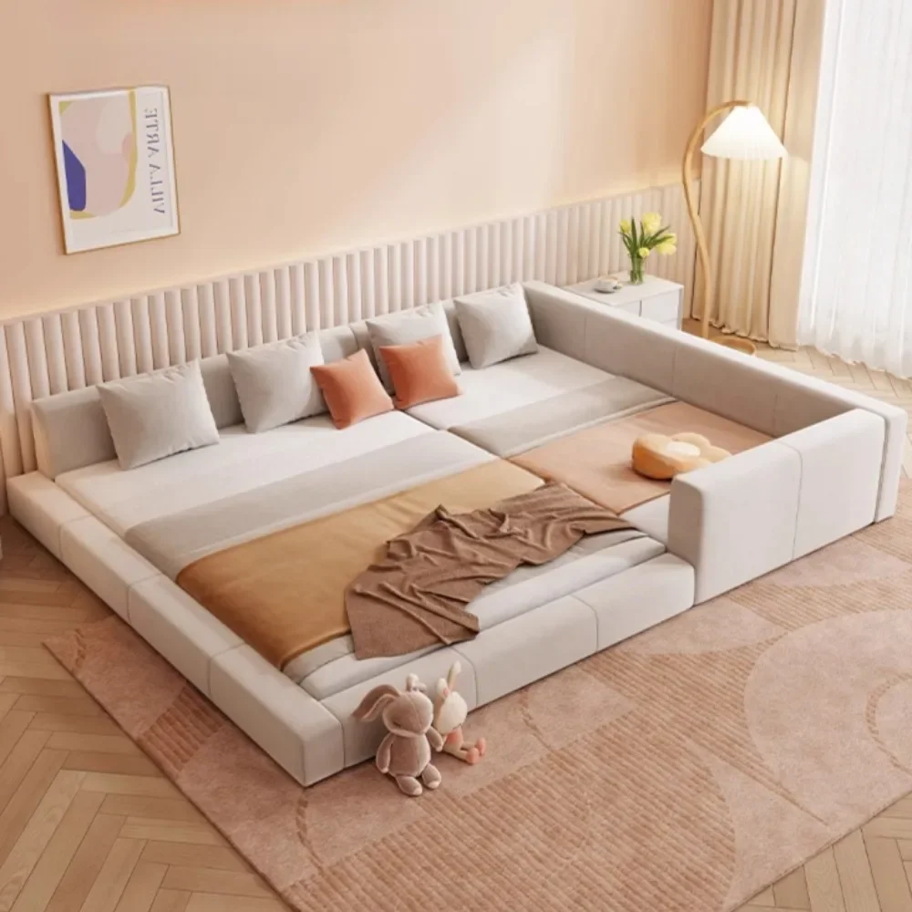 King Size Nordic Bed Aesthetic Unique Boy Double Children Bed Luxury 180x200 Cama De Lujo Para Dormitorio Home Accessories