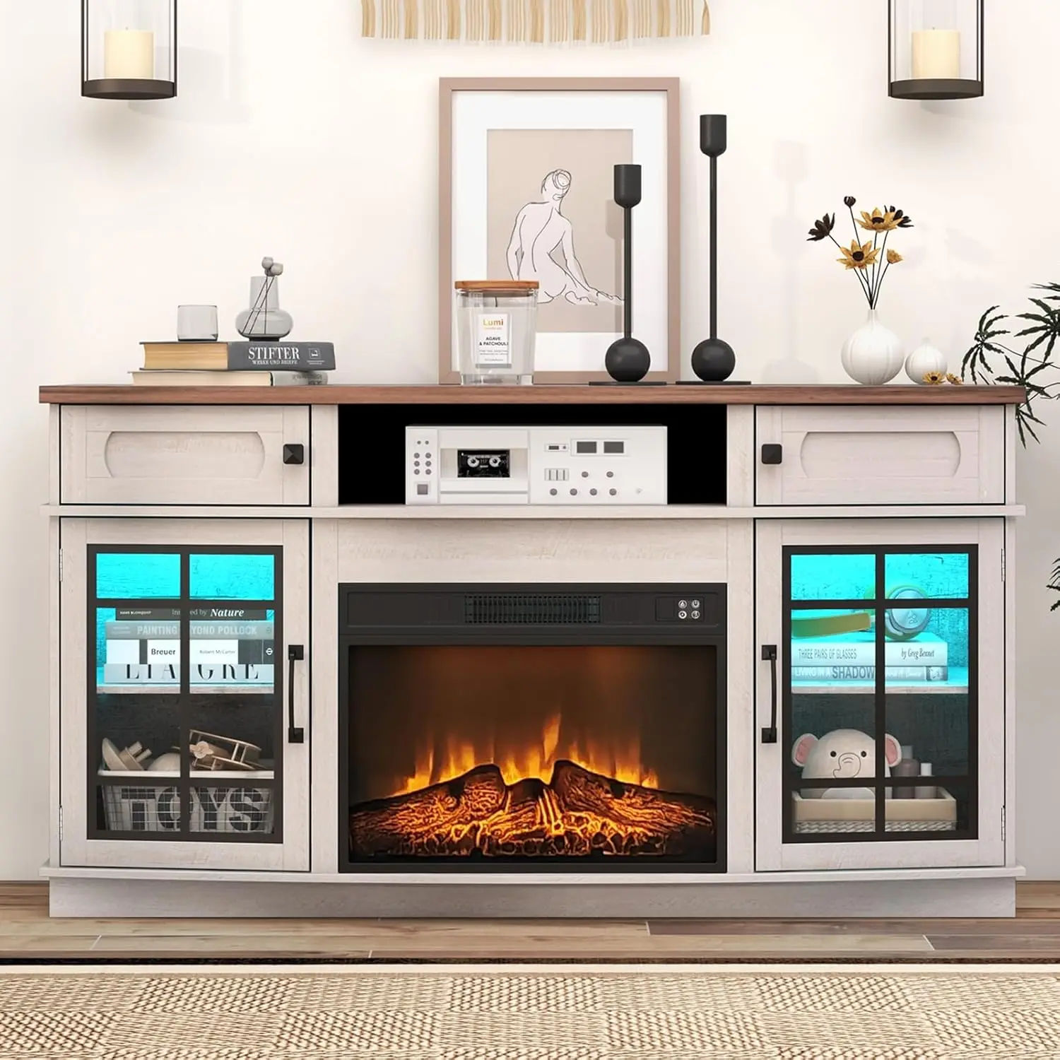 Curved Tv Stand Wit… - image