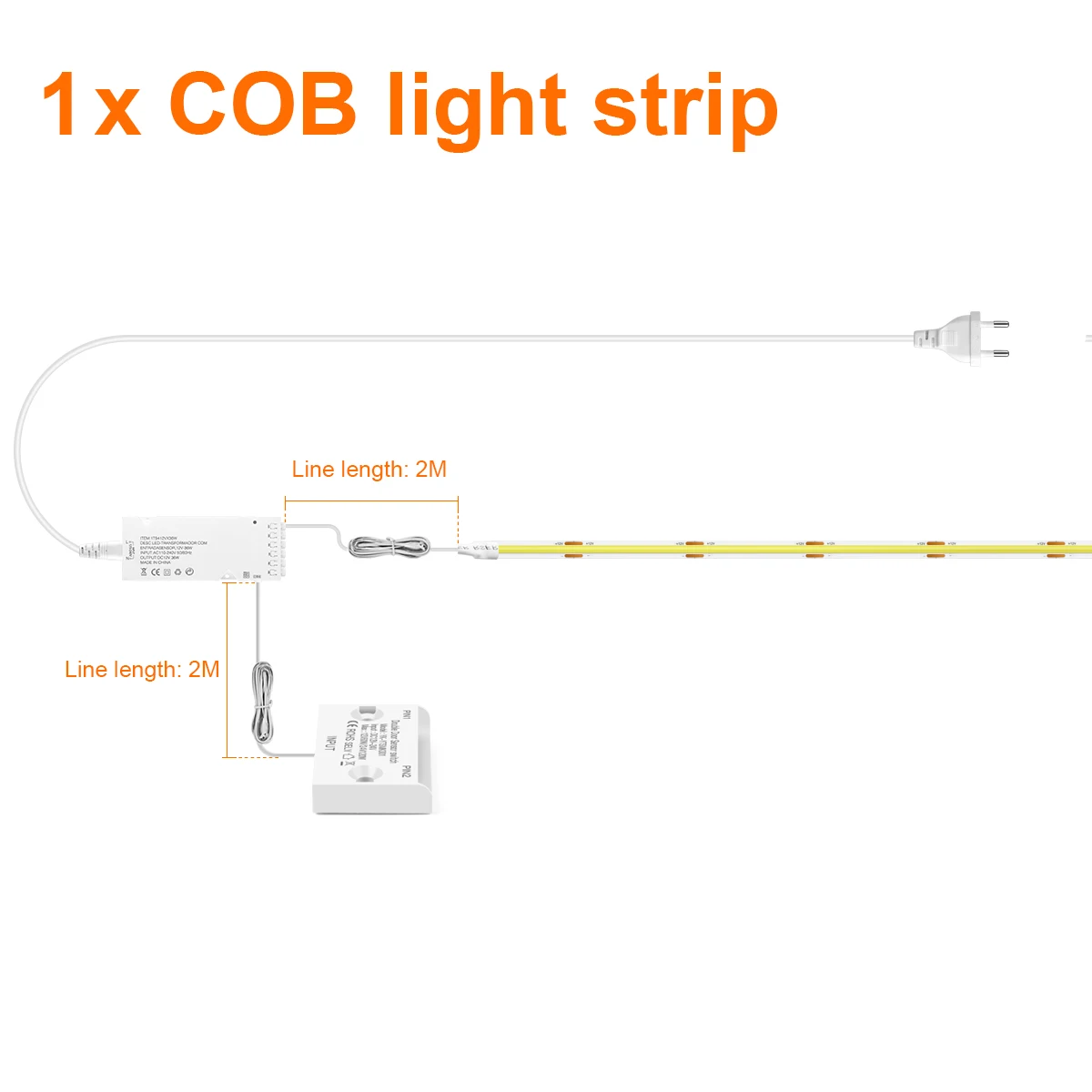 1/2/3/4/5/6PCS Garderobe Keukenkast Kast DIY COB LED Strip Licht met Deur Controle IR Proximity Sensor Controller LED Tape