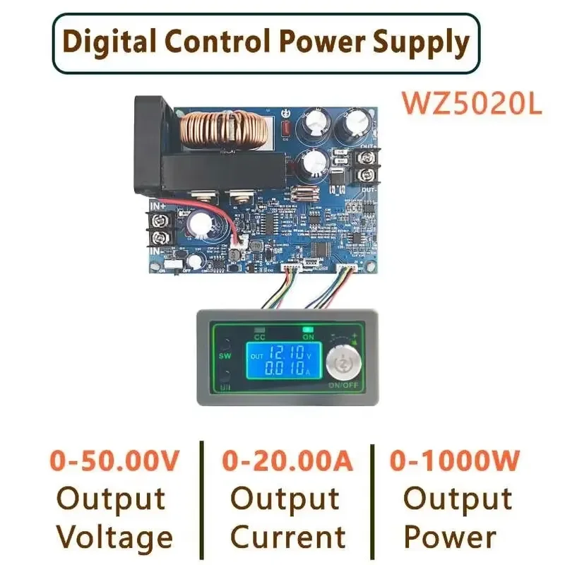 DC 50V5A 250W 50V12A 600W 50V20A 1000W CNC Step-down Buck Adjustable Power Supply Module LCD Display NEW