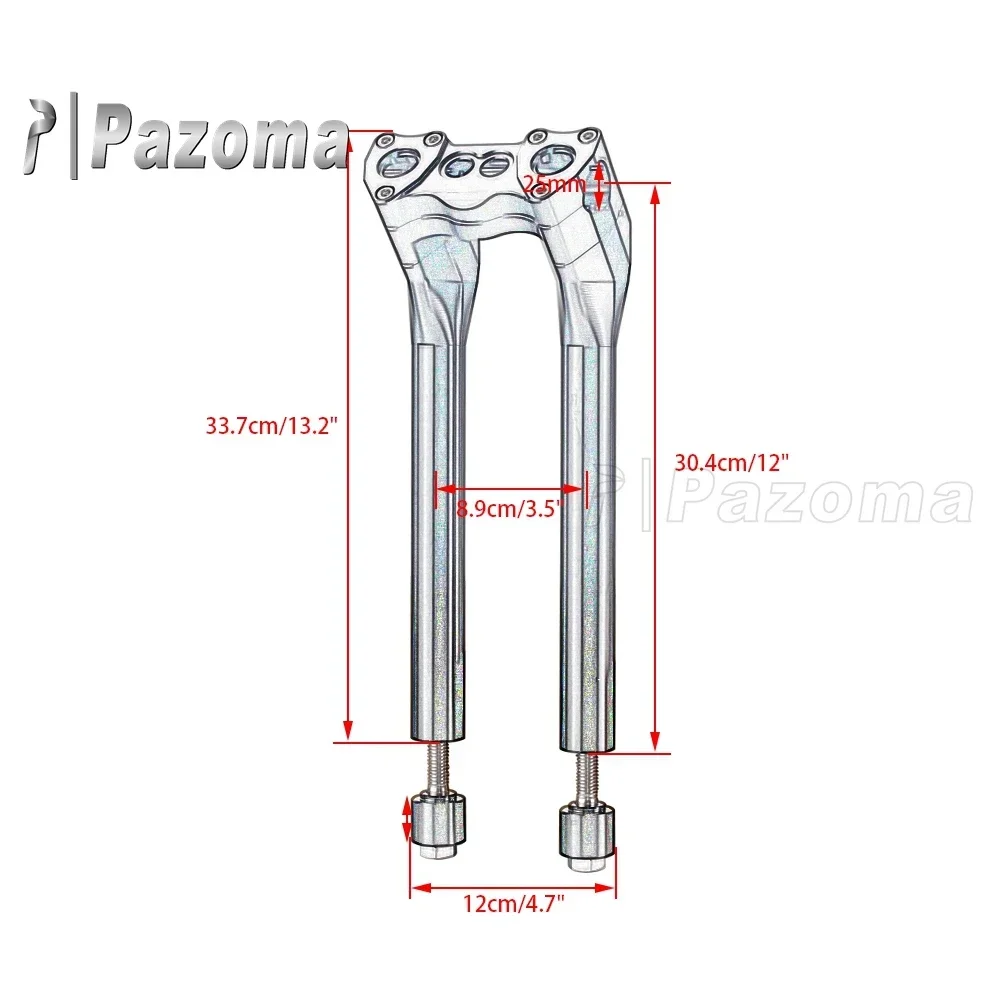 For Harley Dyna models 12'' Height Pullback Modular Risers for 1'' Handlebar Handle Bar Riser Kits