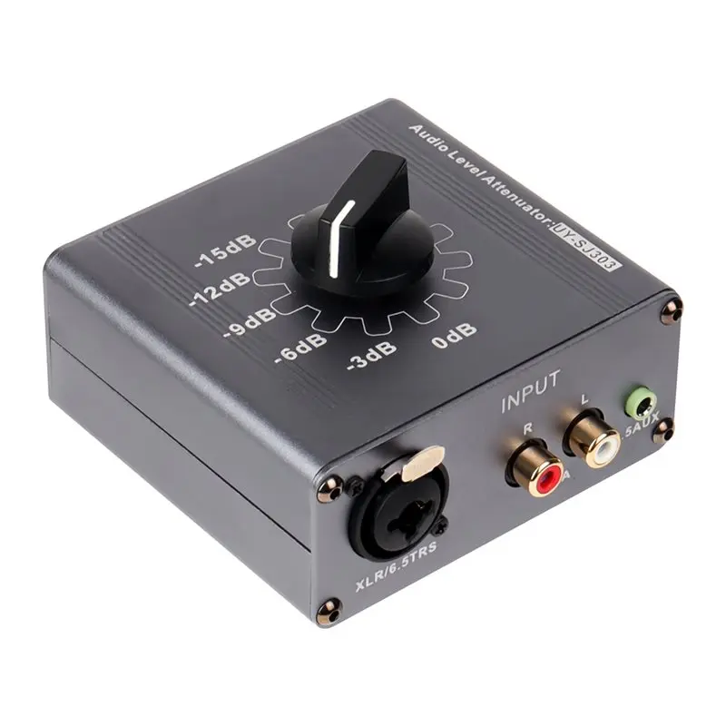 

GROCE-For-RCA 3.5 мм AUX XLR/6.5 TRS Аудиоаттенюатор регулируемый (0 дБ-3 дБ-6 дБ-9 дБ-12 дБ-15 дБ) для аудиоустройств