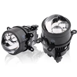 3.0Inch Led Projector headlights Laser Fog Lamp Lens 6000K 4300K White Yellow Bi-led Fog Lights Car Headlight Bulb