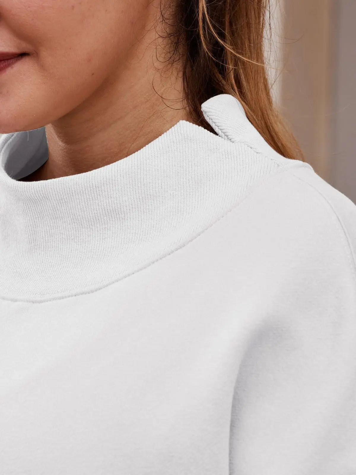 Womens-Oversized-Mock-Neck-Sweatshirt-Shoulder-Cut-Out-Design-Solid-Color-Long-Sleeve-Autumn-Lazy-Fit-Casual-Commuter-Pullover-T