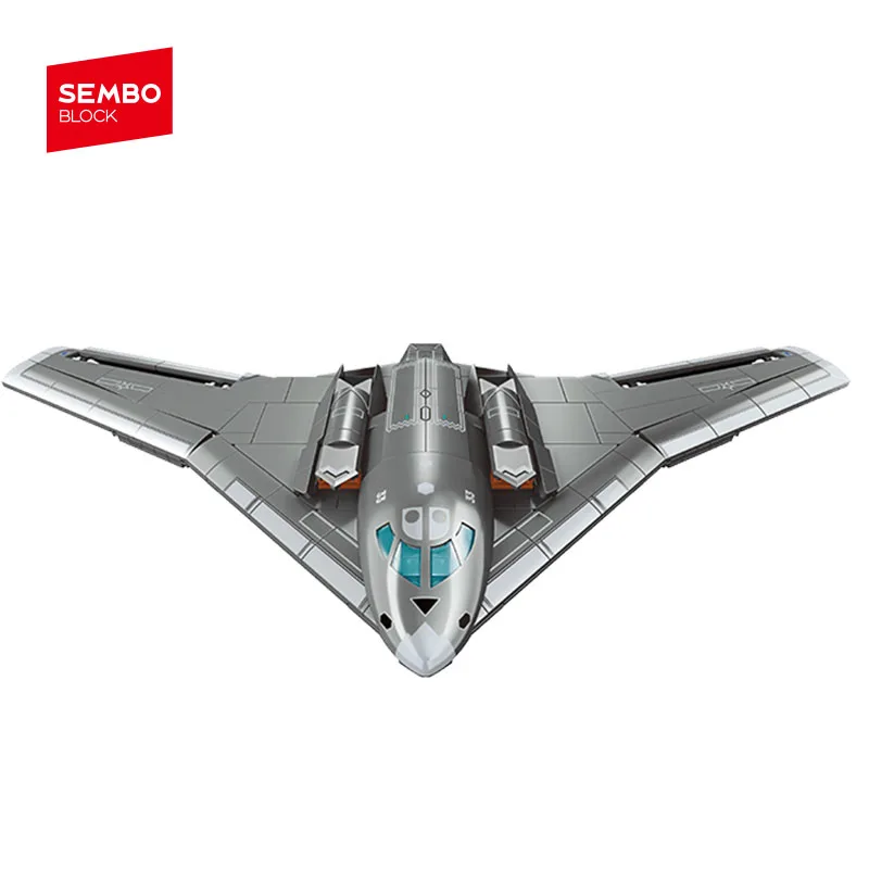 SEMBO 555PCS H-20 Strategic Bomber Fighter Building Blocks DIY Military Aircraft Model Bricks Collectible Ornament Birthday Gift