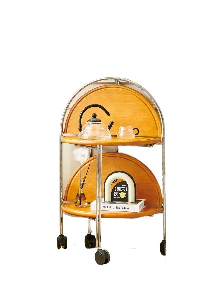 

Передвижной складной журнальный столик для гостиной, бытовой, для маленькой квартиры, диван, угловая тележка