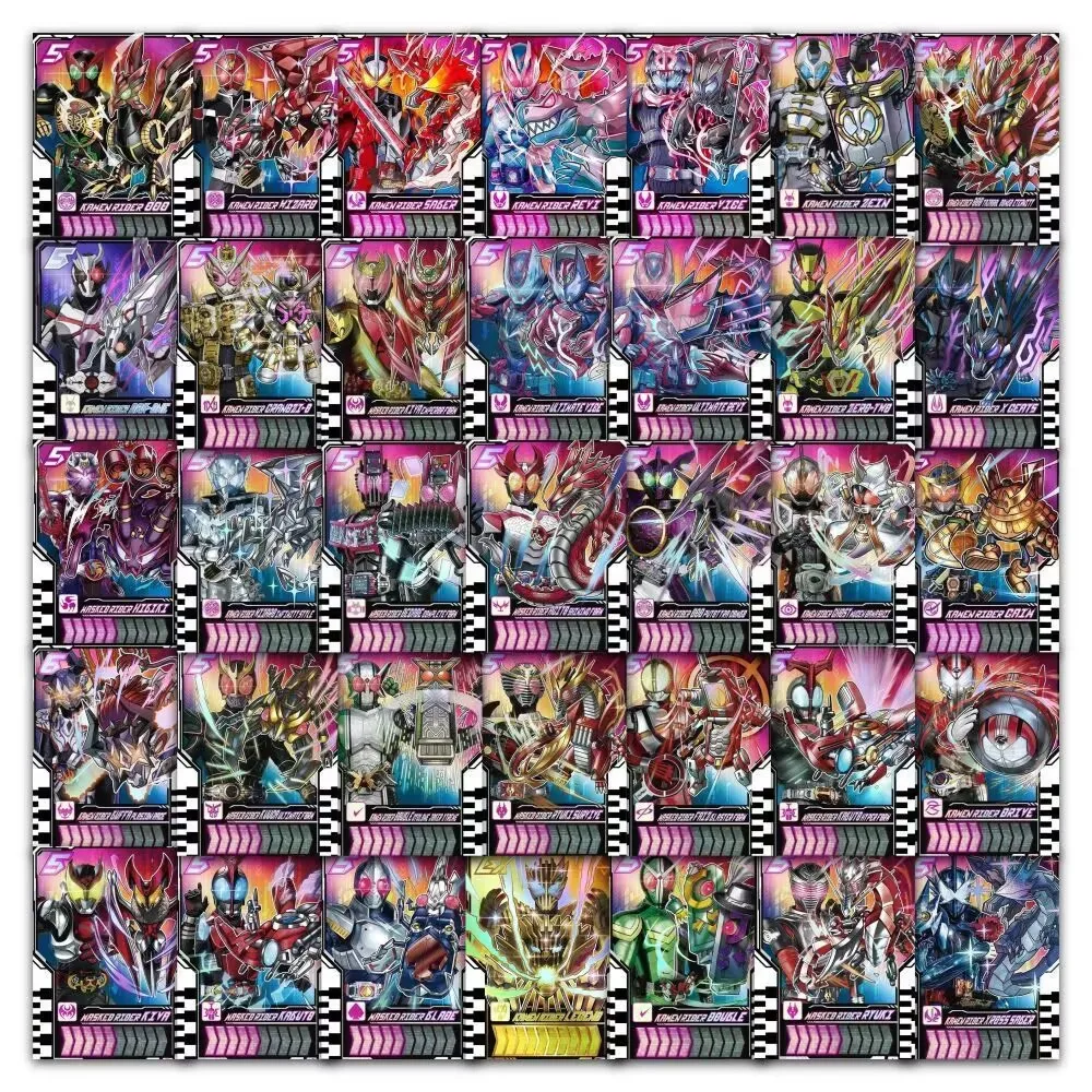 60pcs Bandai Kamen Rider Gotchard Series Self-made Adhesive Card Can Be Linked To Dx Transform Waist Belt Driver Collection Card