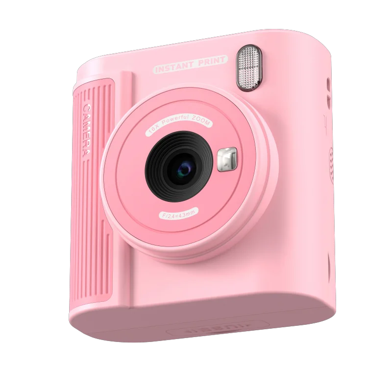 Aparat z drukarką dla dzieci 1080P, cyfrowa drukarka termiczna bez tuszu z papierem, karta 32G, prezenty dla dziewczynek i chłopców