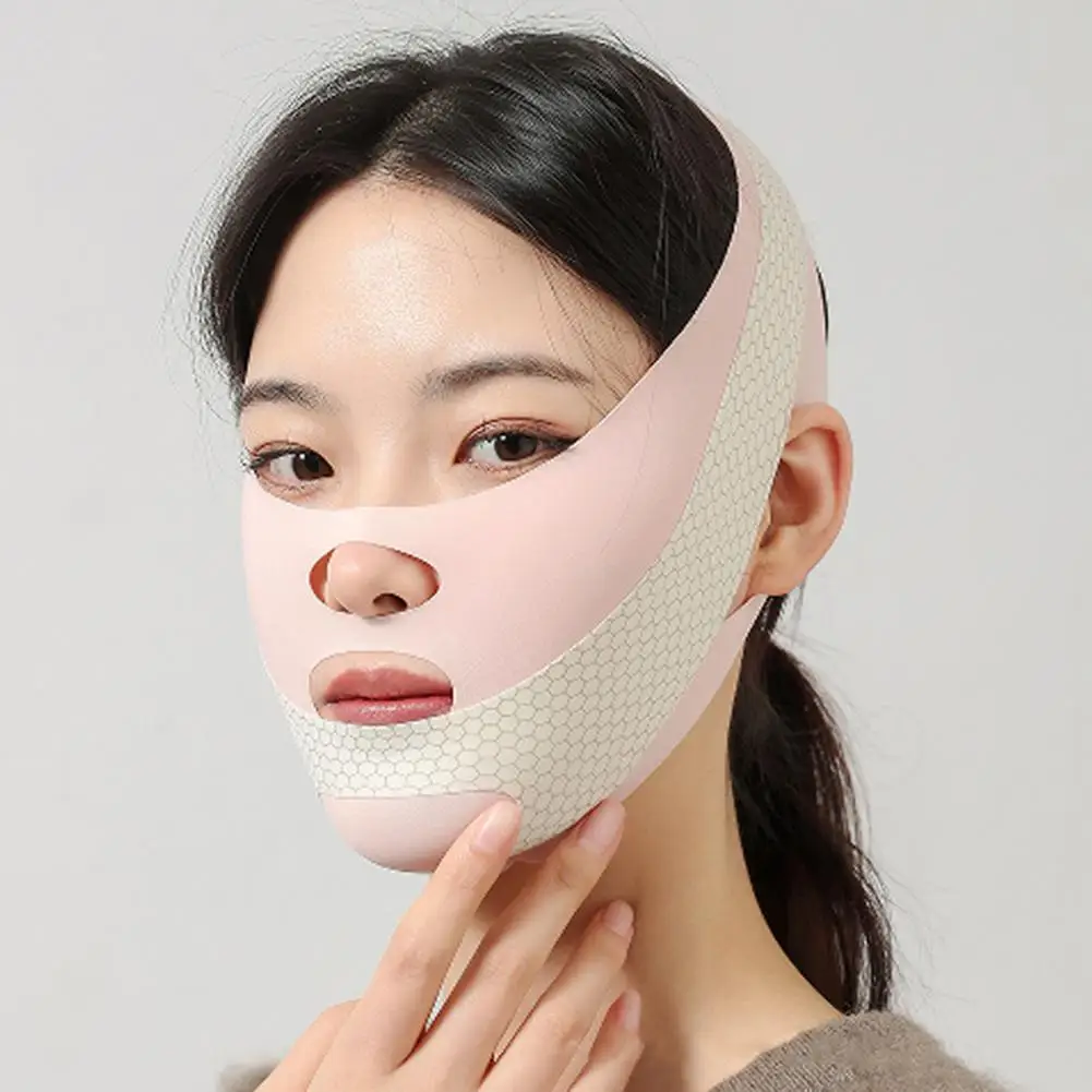 Fascia per il lifting del viso per la mascella del mento Maschera antietà per il viso Traspirante Benda dimagrante per il viso Strumento di bellezza per la cura della pelle