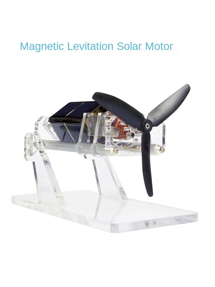 Double-layer fan blade maglev solar motor, Mendocino, dual-axis design DIY