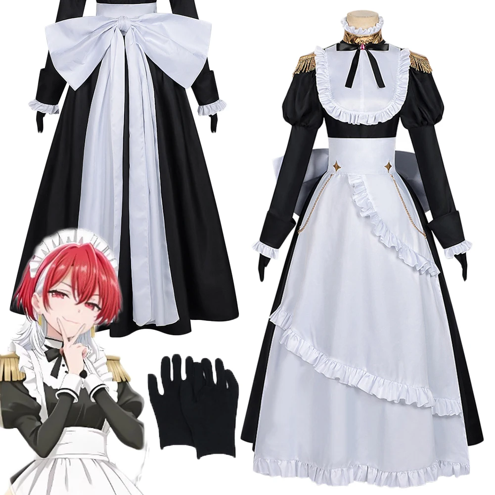 

Benya Playing Death Games to Put Food on the Table Cosplay Dress Maid Outfit Costume Halloween Clothing Gloves Outfits Carnival