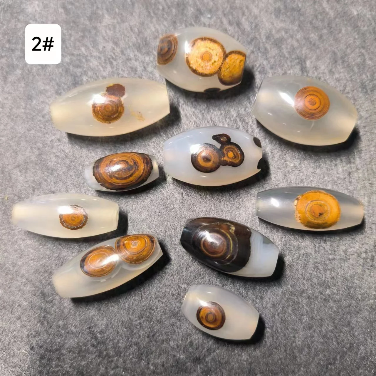 10pcs/lot natural white nine-eye shale bead white onyx one eye dzi High collection value jewelry amulet folk-custom wholesale