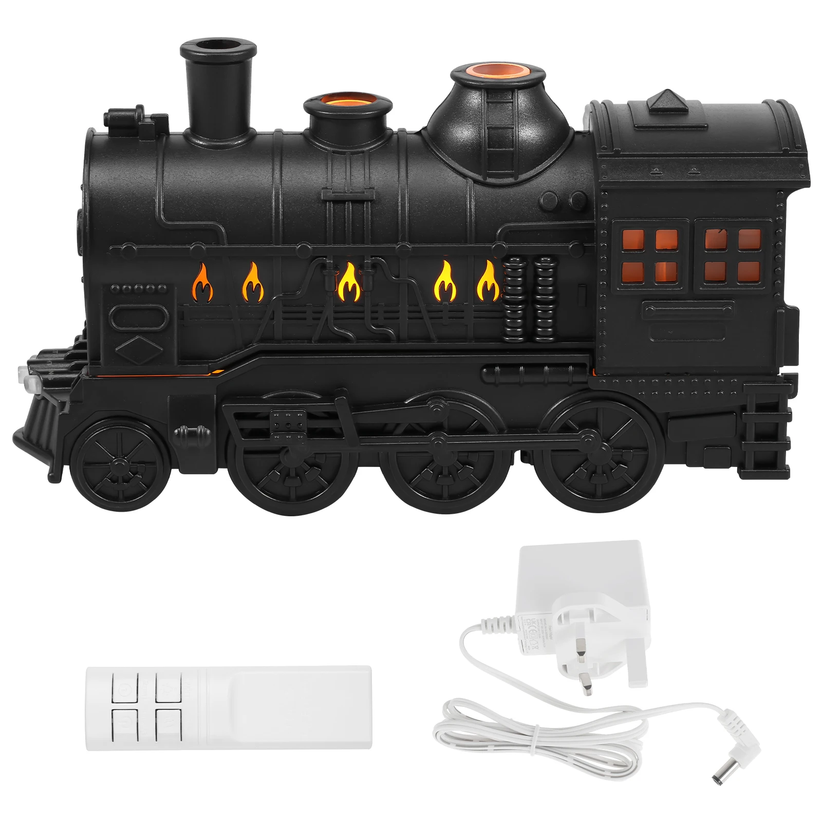 Steam Train Essential Oil Diffuser w/ Light 300ml Train Humidifier Diffuser Retro Train Humidifier Auto Off Steam Train Diffuser