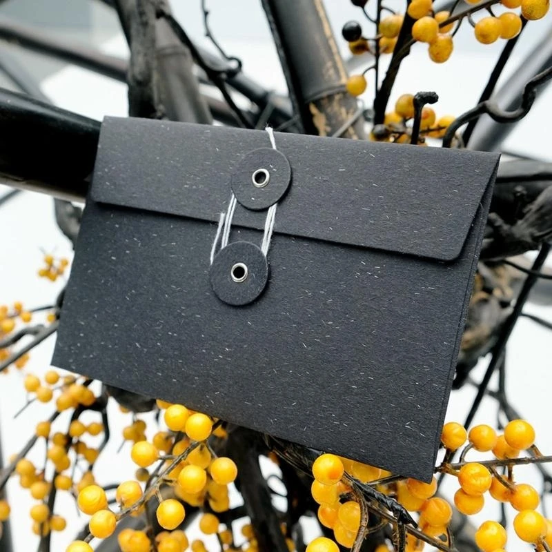 K9FC Simple Paper Envelopes Kraft String Envelope File Folder with Button & String for Everyday Use Greeting Card/Document