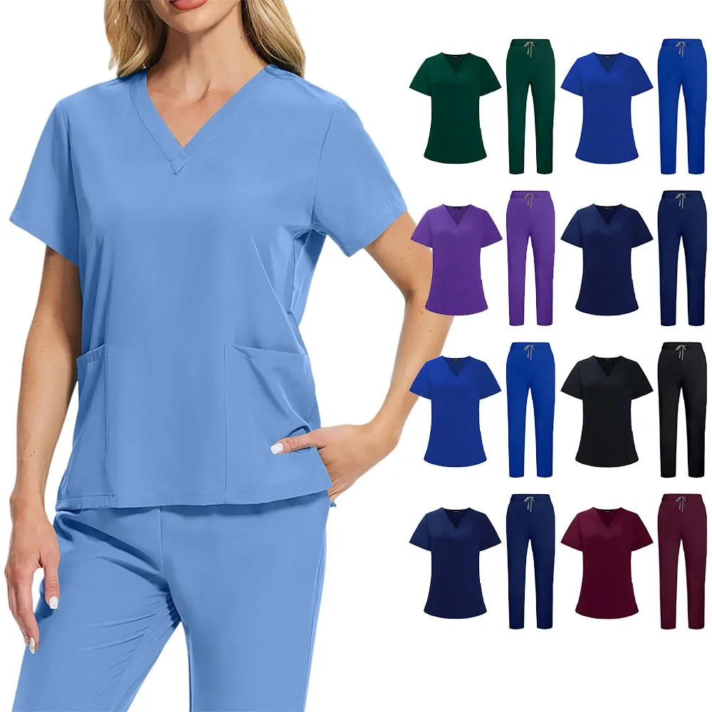 

Хирургическая спецодежда для операционной, наборы скрабов для медсестер, рабочие скрабы, одежда для клиники, одежда для ухода за медсестрой, доктор, пылезащитная спецодежда