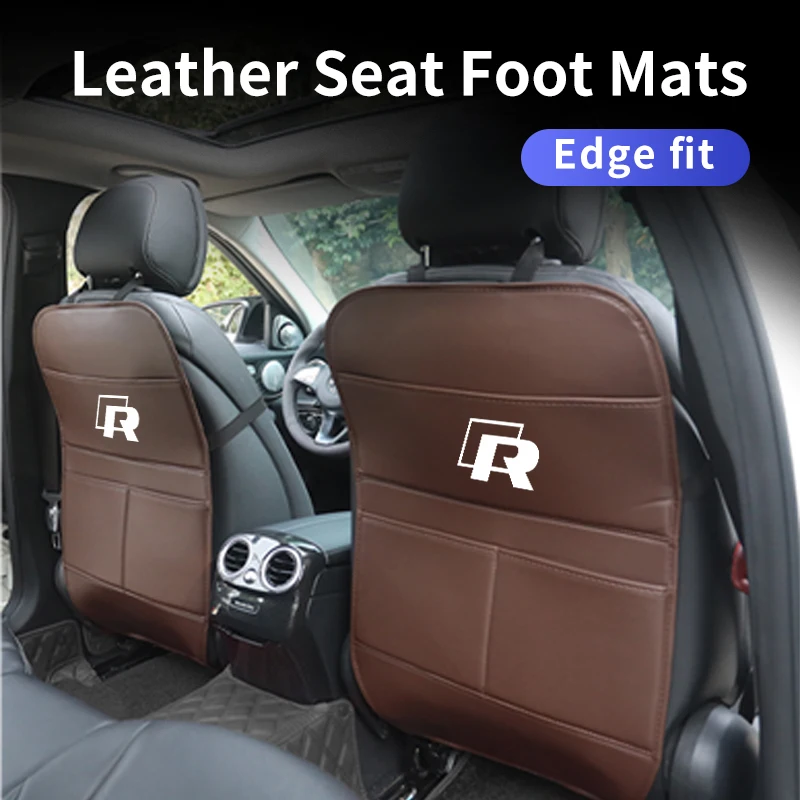 Car Seat Anti-Kick Pad Leather Anti-Dirt Protector Cover For VW Scirocco Polo T5 Passat b6 Golf Tiguan Jetta T-ROC CC Beetle GTI