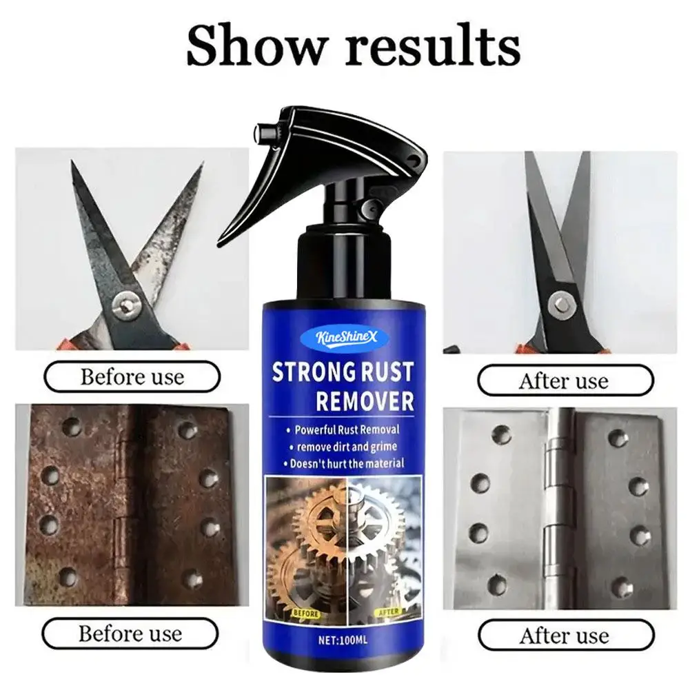 Car Rust Remover Auto Exhaust Pipe Rust Derusting Spray Quickly Car Wheel Hub Care Clean Metal Iron Prowder Stain Removal Agent