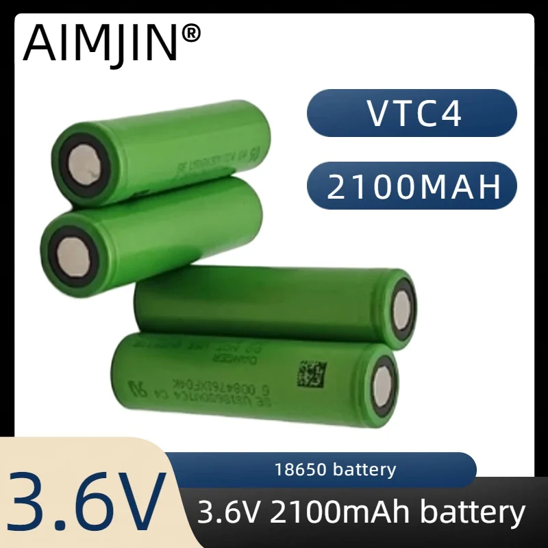 

Rechargeable 18650 VTC4 3.6V Lithium Battery 2100mAh High Capacity for Unmanned Aircraft Models