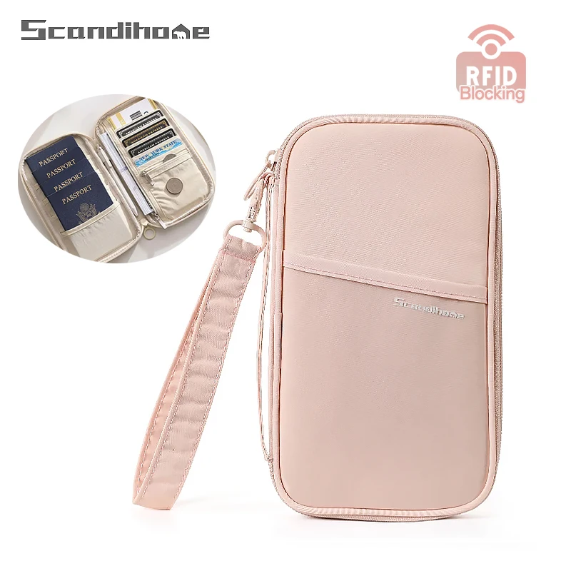 RFID Blocking Passport Holder Travel Wallet Durable Anti-Theft Card Slots Protective Case Flights Travel Organizer for Women Men