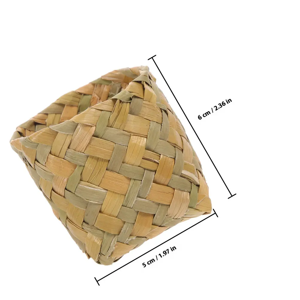 8Pcs Candy Gift Boxes Straw Braided Storage Baskets Rustic Woven Snack Organizer Multifunctional Picnic Organizer