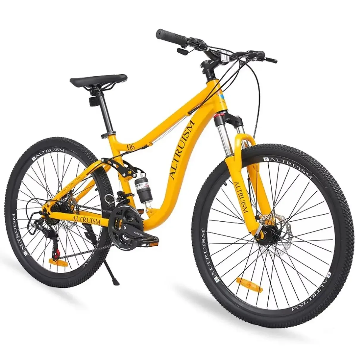 ALTRUISM H6 تعليق كامل 26 "الدراجة الجبلية للنساء إطار فولاذي 21 سرعة محرك مكبح قرصي دراجة الكبار ALTRUISM