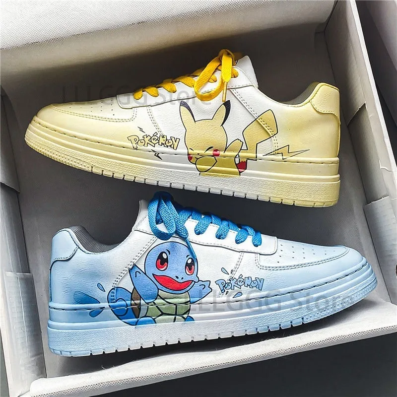 Pokemon Pikachu buty deskorolkowe kaczki mandarynki buty męskie buty ocieplane buty deskorolkowe wygodne obuwie sportowe białe buty prezent