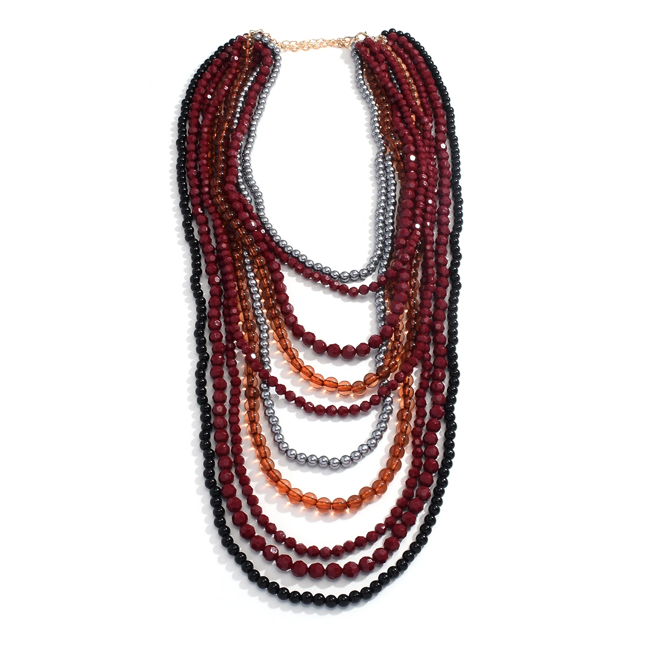 

Bohemia Multi-layer Resin Beads Chains Necklace for Women Elegant Handmade Multicolor Beaded Necklace Jewelry Accessories