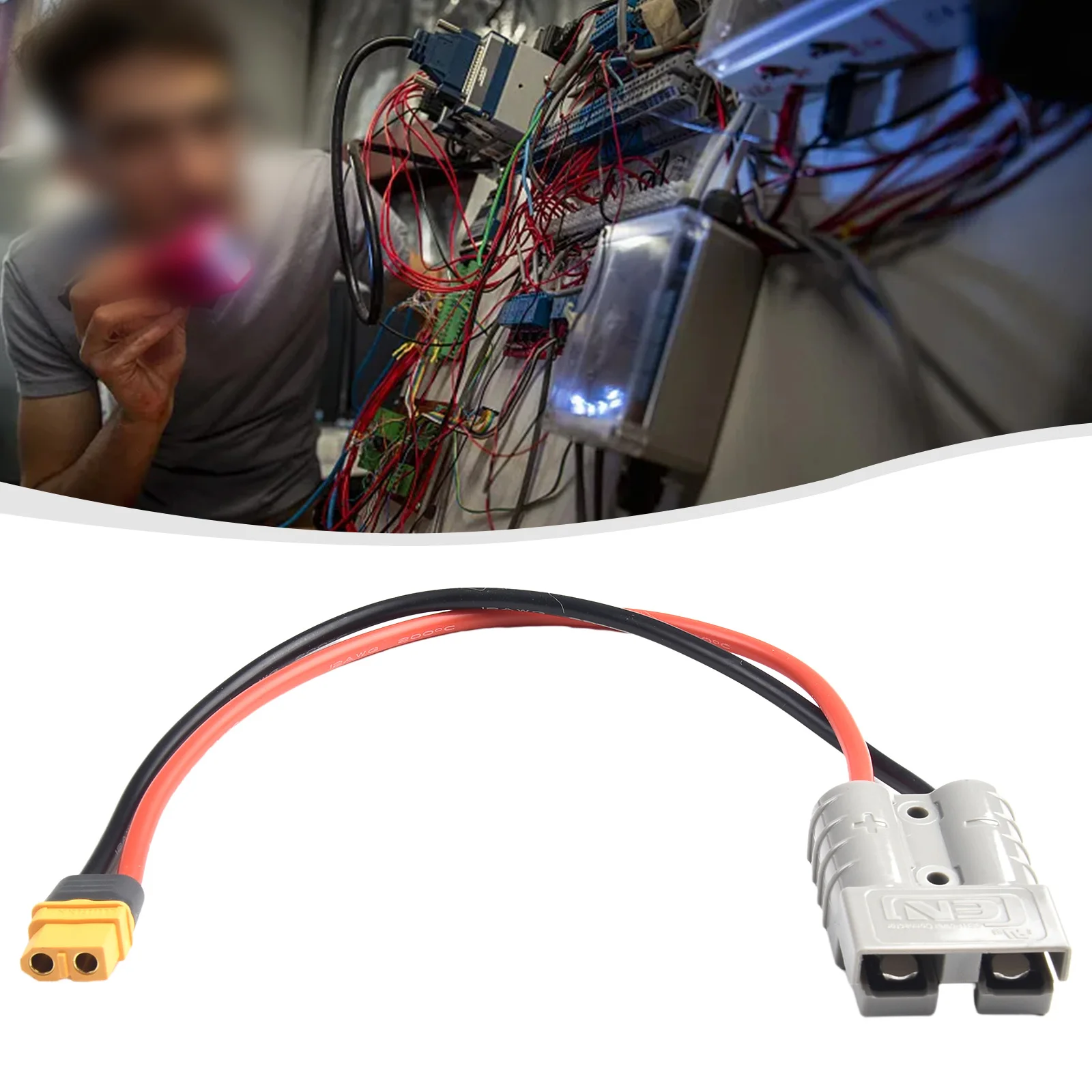 

12AWG For ANDERSON Connector to For XT60 Adapter Cable 50AMP 30cm Length for Enhanced Solar Module Connectivity