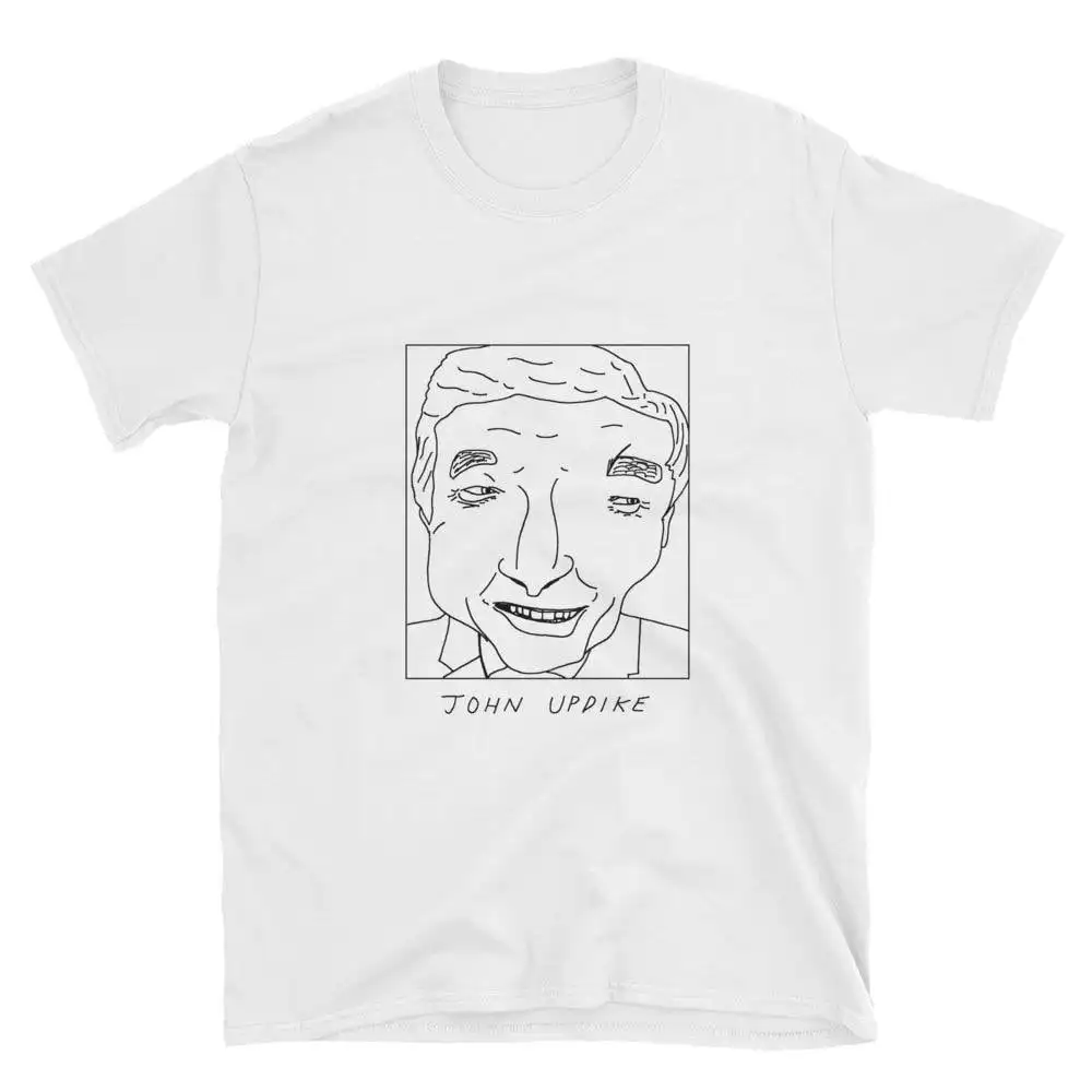 Badly Drawn Authors John Updike T Shirt FREE Worldwide Delivery