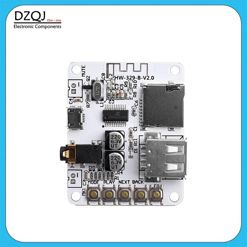 Wireless Bluetooth Audio Receiver Module, Decode & Playback, USB TF Card, Preamp Output