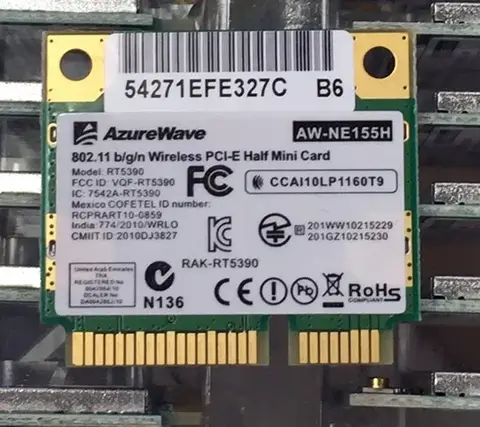 Dla AzureWave AW-NE155H AW-NU168H RT5390 pół Mini PCI-Express karta bezprzewodowa