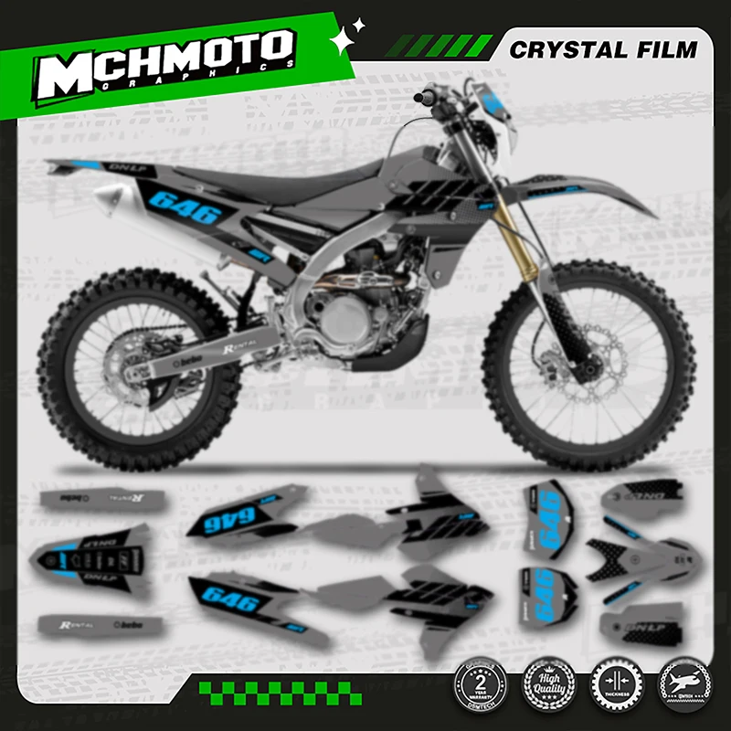 

MCHMFG для YAMAHA WRF450 2016 2017 2018 YZF450X 2015 2016 2017 2018 графическая наклейка наклейки номер имя на заказ