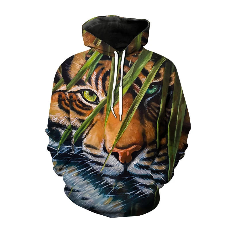 Fun Panther Leopard Hoodies Animal 3D Printed Women Streetwear Hoodie Oversized Pullovers Hooded Sweatshirts Kids Tops Clothing