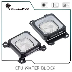 FREEZEMOD Computer CPU Water Block 5V ARGB SYNC, Aurora Diffusion Light Effect, PMMA Cover+ Aluminum Frame INTEL-PK5E / AMD-PK5E