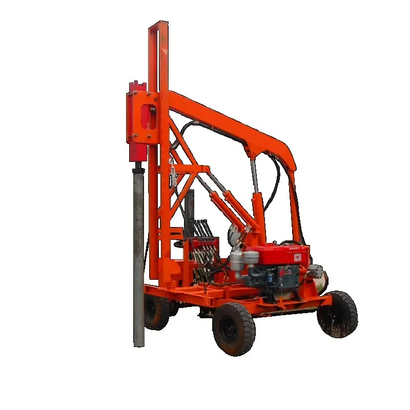 Factory Retail Wholesale Pile Driver Mini Hydraulic Rotary Drilling Rig Solar Pile Driver Guardrail Pile Driver