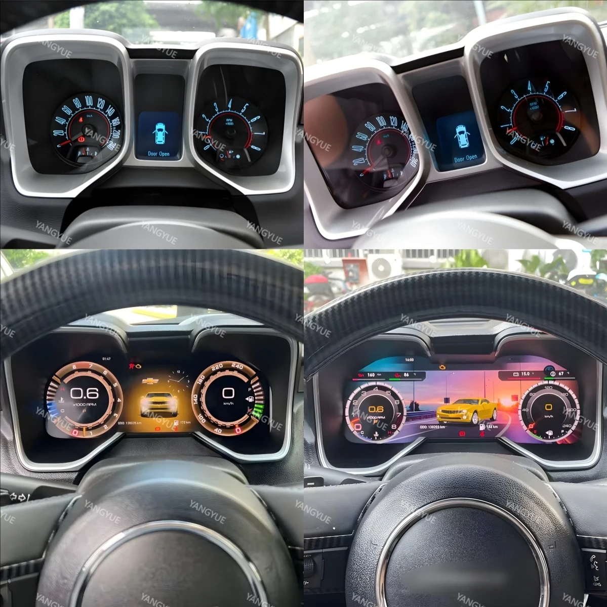 LCD Digital Dashboard For Chevrolet Camaro 2016 2017 2018 2019 2020 2021 2022 2023 Instrument Cluster Head Unit Meter Screen