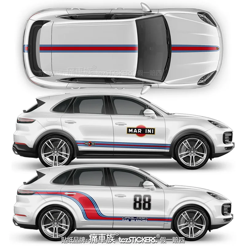 Car Vinyl sticker customized exterior design modified decoration sporty fashionable Decal For Porsche Cayene