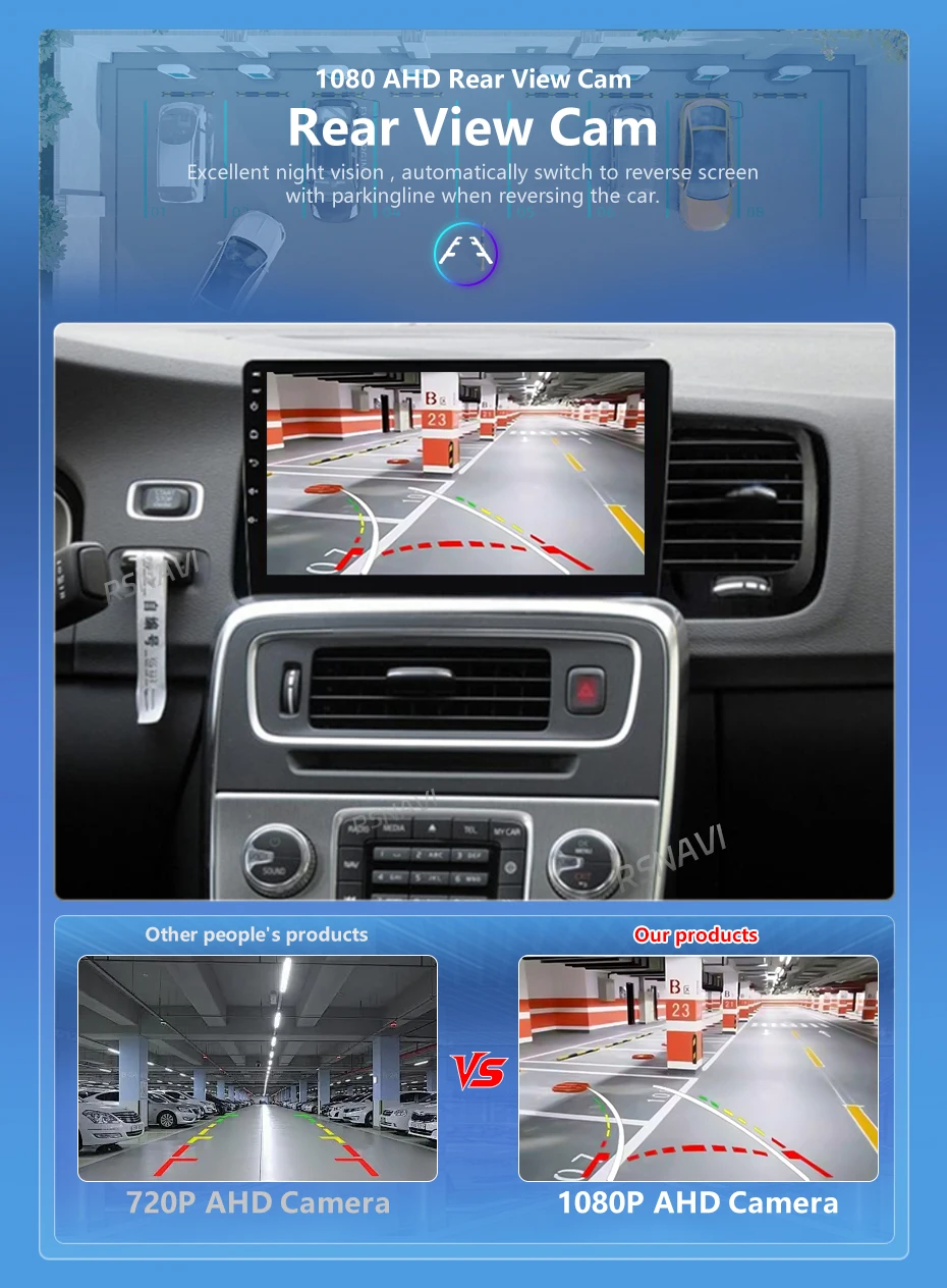 Android 16 Carplay Auto 2K Bildschirm Autoradio Multimedia-Player für Volvo S60 V60 2011 - 2020 Head Unit 360 2Din Autoradio Stereo – Detail 7