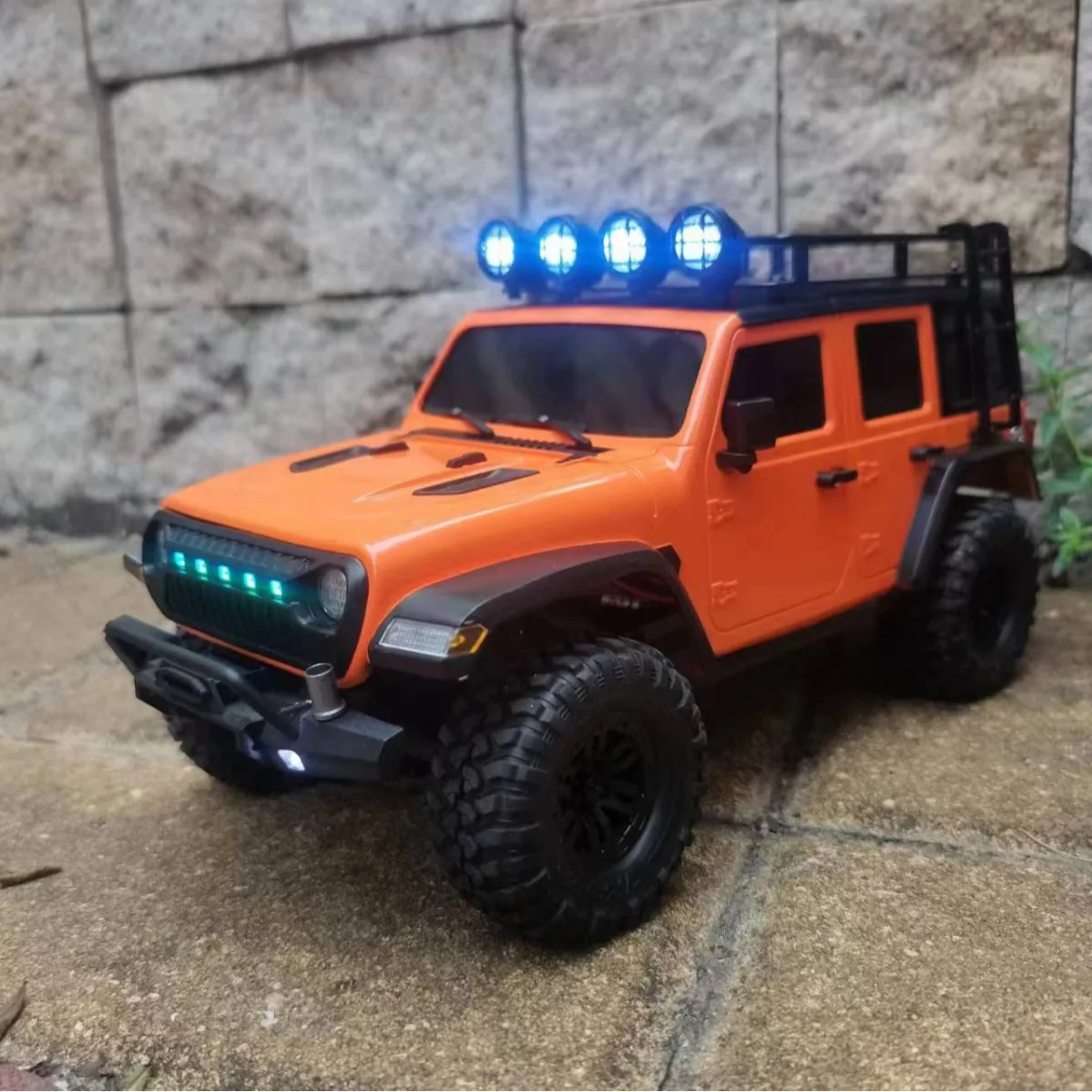 Metalowy bagażnik dachowy z oświetleniem LED do dekoracji drabiny AX8560 JJRC C8801 1/18 RC Car Upgrade Parts Akcesoria