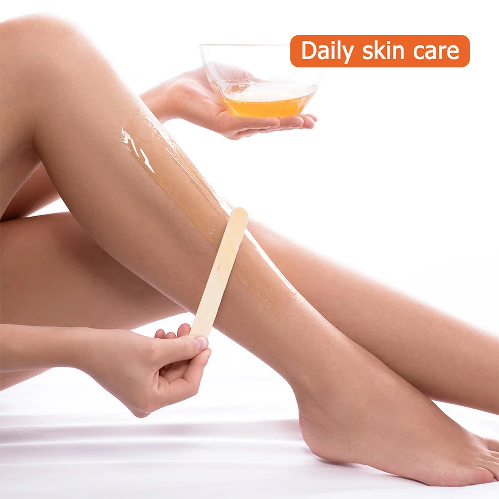 

200 Pcs Hair Removal Wax Scraper Body Tools Sticks for Waxing Accessories Professional Spatulas Wooden Applicator