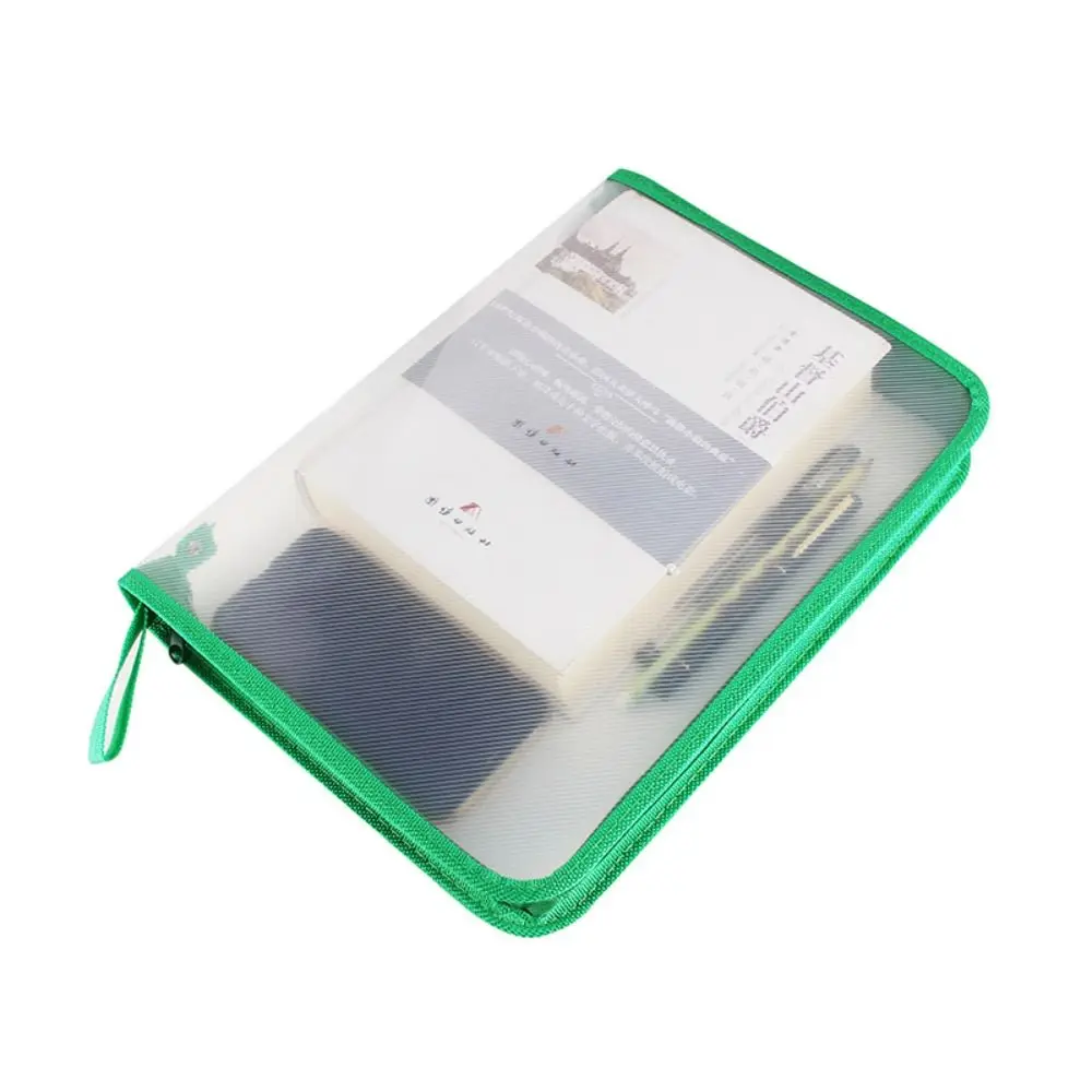

Portable Office Homework Storage Bags Textbook Stationery File Bag Folders Paper Organizer Test Paper Folder Zipper Storage Bag